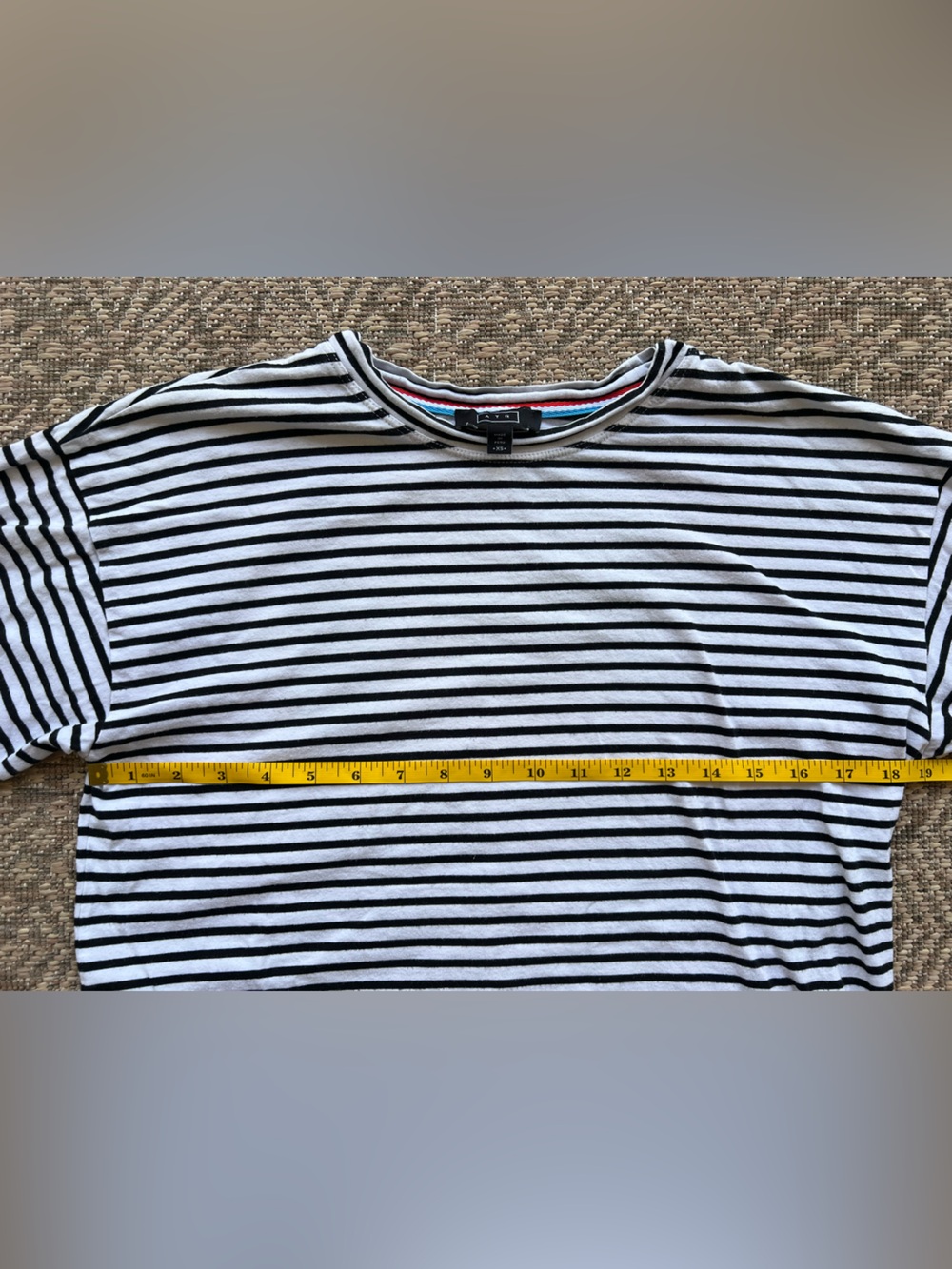 AYR The French Fry Shirt Black White Striped Button Down Womens XS‎ - Picture 7 of 11
